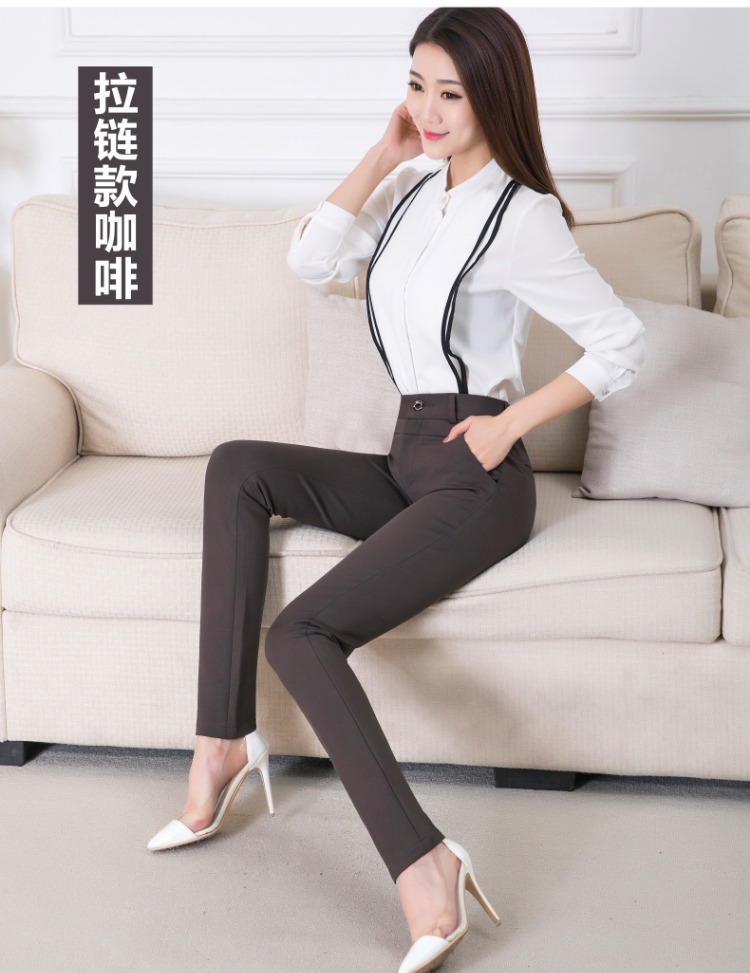 2018 quần nữ trung niên mới mùa thu đông các bà mẹ mặc quần cạp cao co giãn thẳng quần dài trung niên giản dị cộng với quần dài áo sơ mi trung niên