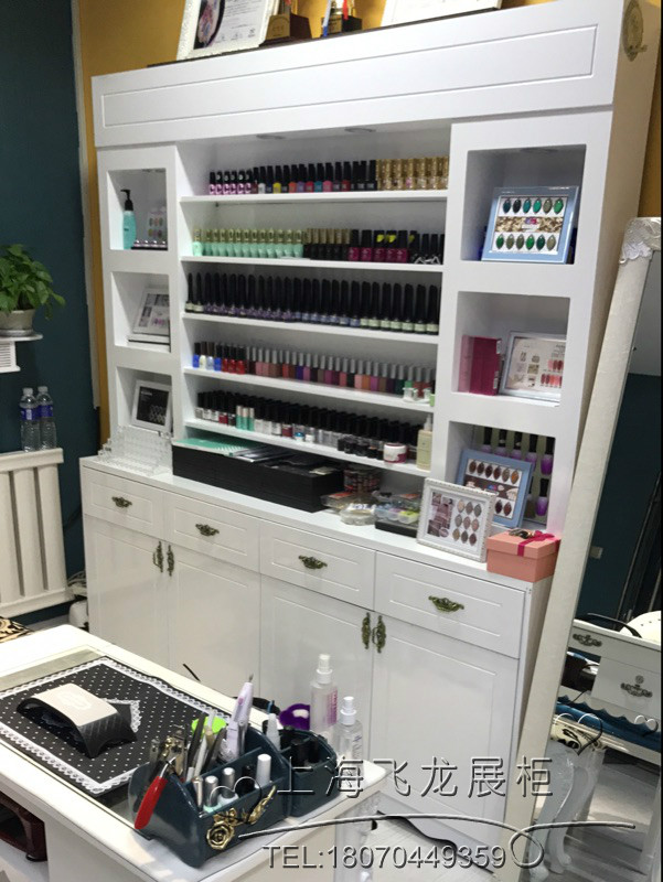 Nail Polish Cabinet Cosmetics Display Simple Modern Nail Shop Nail