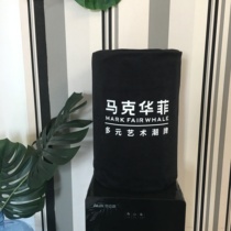 Custom simple personality fashion black flannel light luxury sunscreen water dispenser cover set bucket water cover pure bucket cover