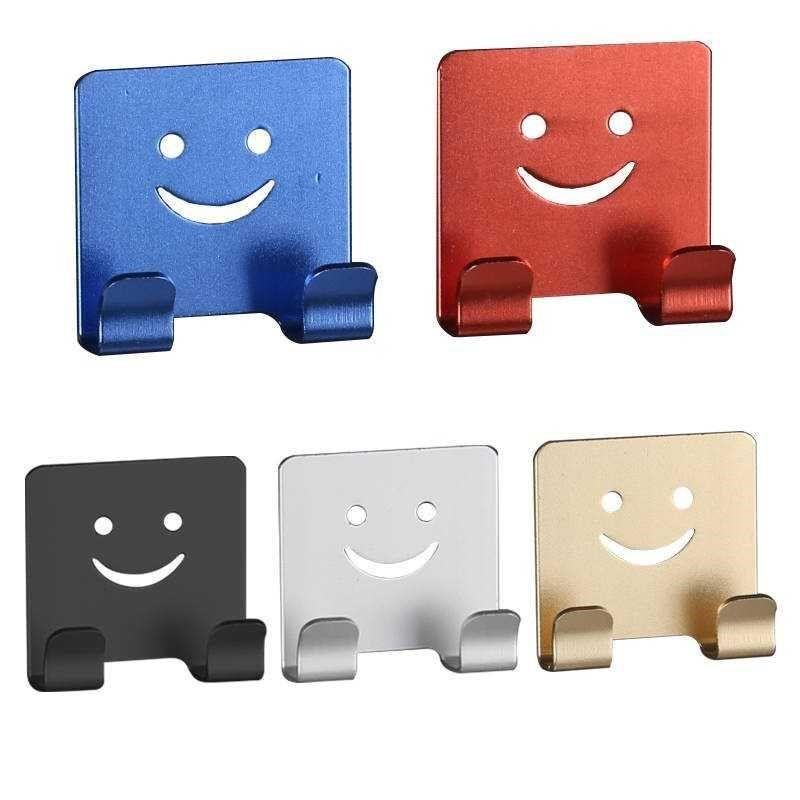 Space bracket (i.e. tear-to-stick) charging aluminum wall phone hook Makeup Room Trust New Pint Hot Selling Key