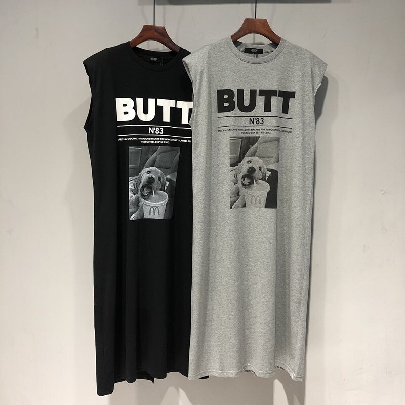 Summer Sleeveless Vest Dress, Men's Nightgown, Korean Style Loose Long T-Shirt, Cotton Nightgown, One-Piece Pajamas, Home Wear Summer Sleeveless Vest Dress, Men's Nightgown, Korean Style Loose Long T-Shirt, Cotton Nightgown, One-Piece Pajamas, Home Wear