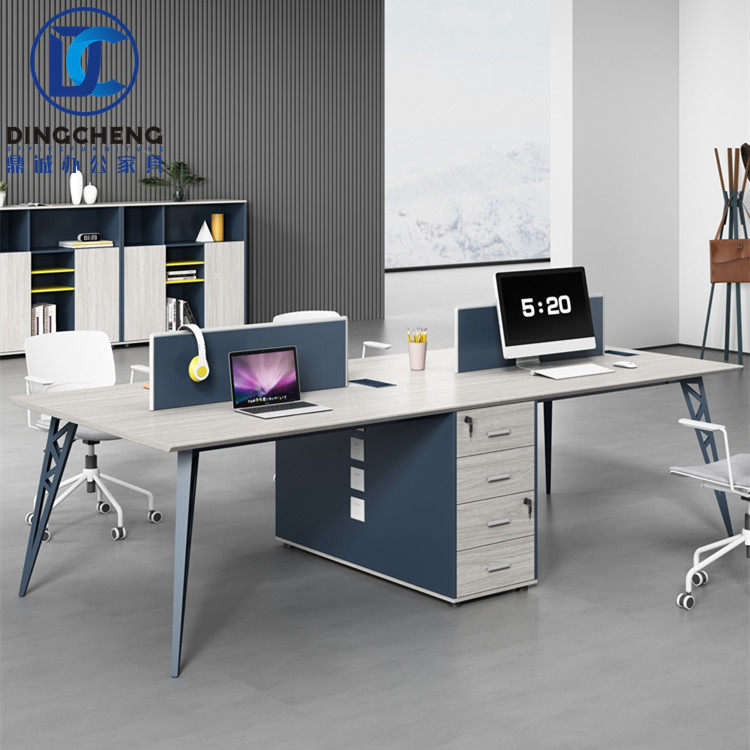 Nanning desk staff table is a simple modern 4 - person computer desk staff desk office chair combination furniture