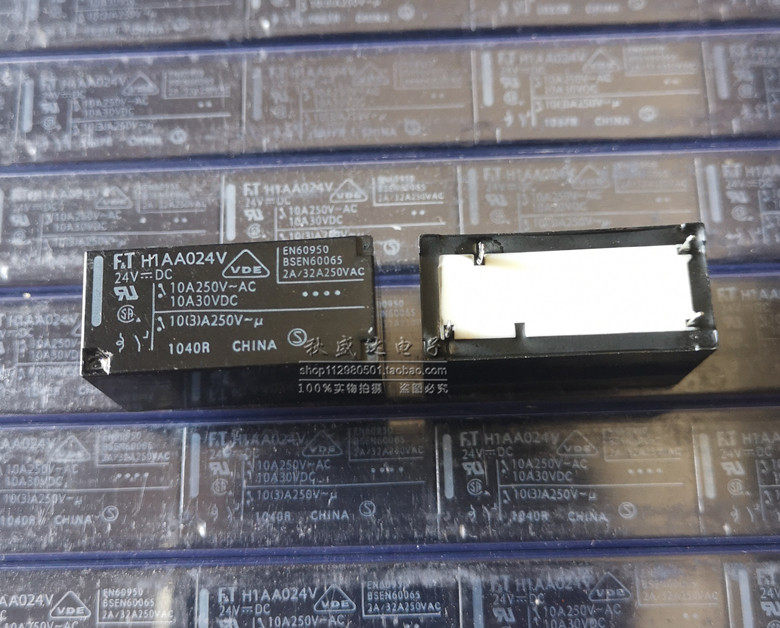 New original F.T Fujitsu relay H1AA024V 24VDC 10A 4 pin a set of normally open