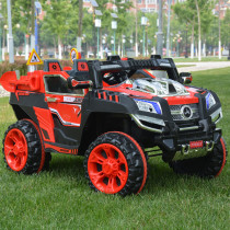 The new off-road four-wheel can sit for two people with remote control dual-seat dual-drive dual battery square childrens electric off-road car