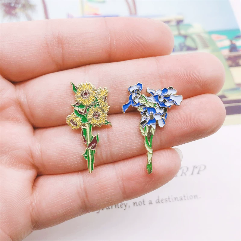 Creative brooch, badge, bag accessory, flowered, Birthday gift