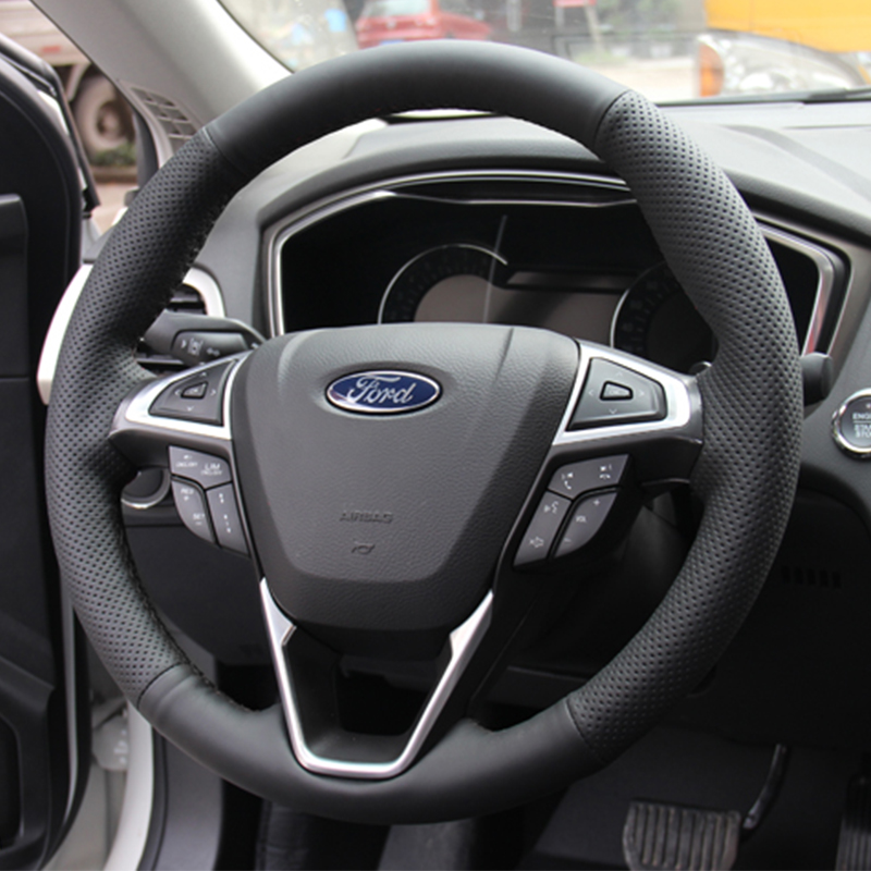 Ford Fu Ruisi Ford Yihu Ruijie Carnival Ruiji Fox Yibo steering wheel cover leather hand stitching