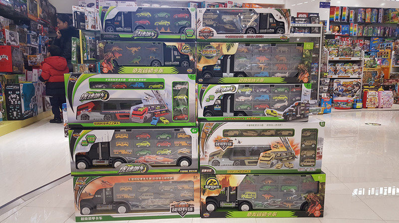 Penglebao Super Dinosaur Transport Truck Battle Armor Corps Military Toy Transport Portable Car Model Storage Box