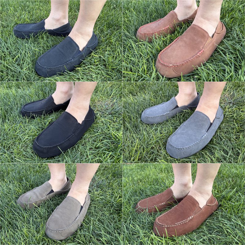Genuine Ugg Spring and Autumn Men's Lightweight Flat Shoes Driving Shoes Loafers Sheepskin Shoes 1108189