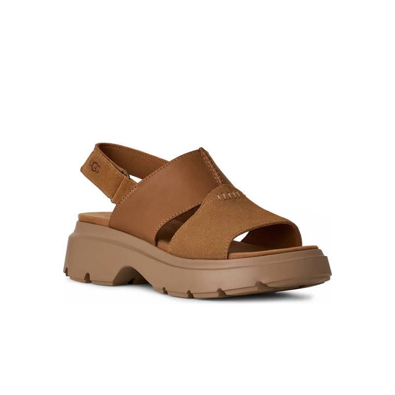 Authentic Ugg Summer Women's Fashionable and Comfortable Thick-Soled Open-Toe Casual Sandals with Velcro Fasteners 1178873