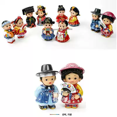 Korean folk tradition Hanbok dolls and decorations Korean-style dining room restaurant decoration Craft gift decoration