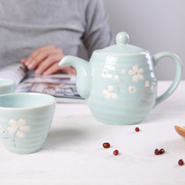 Jade Quan Cherry Flower Statement Japanese Tea Tool Household Office Ceramic Tea Cup Creative hand drawn