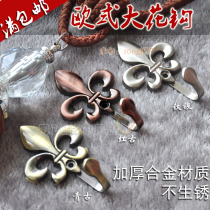 Alloy Curtain Hook Wall Hook Thickened Eurostyle Large Fancy Hook Hanging Ball Strap Accessories 2 pairs