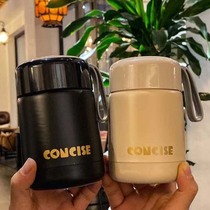 Mini portable vacuum stewing pot stewing beaker Childrens students with rice insulation lunch box Simple wide mouth diameter insulation cup