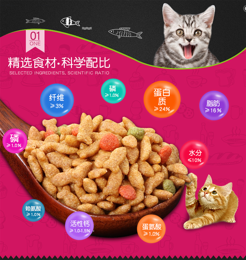 Thức ăn cho mèo Pu Li Dun 2.5kg5 kg cá biển sâu vào thức ăn cho mèo mèo tự nhiên mèo thực phẩm mèo thức ăn chính 10 vật nuôi hạt tốt cho mèo