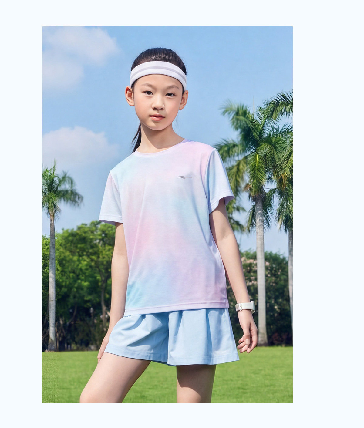 鸿星尔克童装儿童短袖T恤男童运动速干衣夏季新款青少年女童上衣 — 18