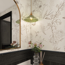 Facile black and white swallow brick bathroom retro wood grain brick toilet tile balcony toilet wall brick and floor tiles anti-slip