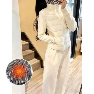 Women's large size waisted short thickened inner cotton coat