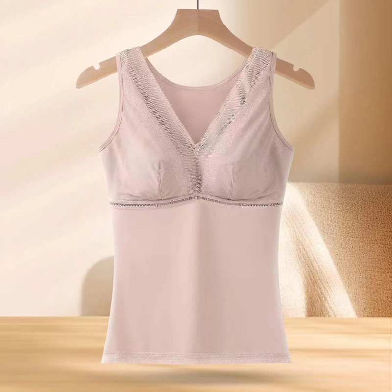 Mom's Thin Underwear, Large Size Vest for Women, 100kg Middle-Aged Women's Integrated Bra with Chest Pads, No Need to Wear a Bra, Summer Mom's Thin Underwear, Large Size Vest for Women, 100kg Middle-Aged Women's Integrated Bra with Chest Pads, No Need to Wear a Bra, Summer