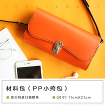 IZZZI Artisan Version PP Small Shoulder Bag Shoulder Small Shoulder Bag Casual Clutch Paper Grid