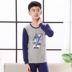 Teen đồ lót phù hợp với cậu bé quần quần áo cotton mùa thu mùa thu mỏng để giữ cho học sinh trung học cơ sở ấm nhấn quần áo mấu chốt đồ ngủ mùa đông. 