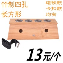 Wood-made 4-hole Moxibustion Box) Rectangular 4 Holes Moxibustion Box) 4 Eyes Moxa Stick Moxibustion Machine) Porous Emoxibustion Box Spine