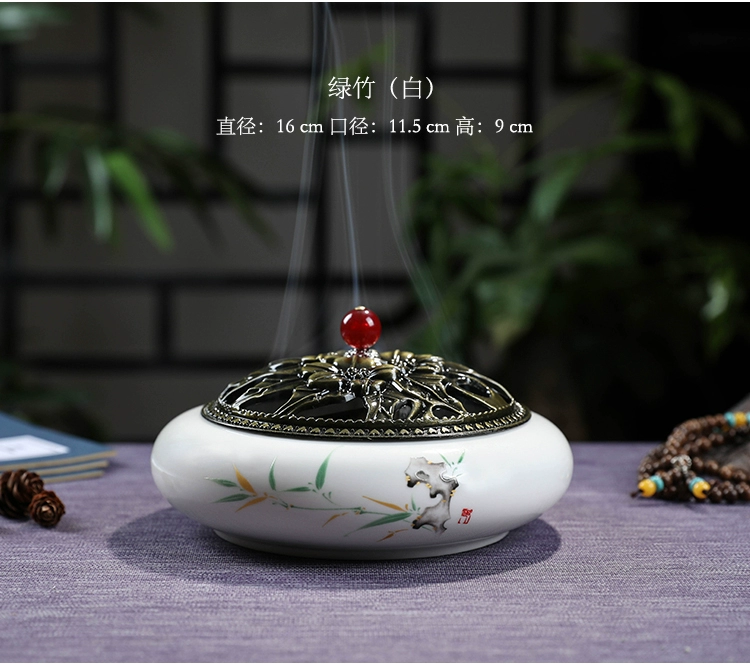 Hộ gia đình lớn sáng tạo đĩa gốm hương gỗ đàn hương đuổi muỗi hộp nhang muỗi trong nhà đèn xông hương dây nhang ống hương ống khói nhang đuổi muỗi hương trang trí - Trang trí nội thất
