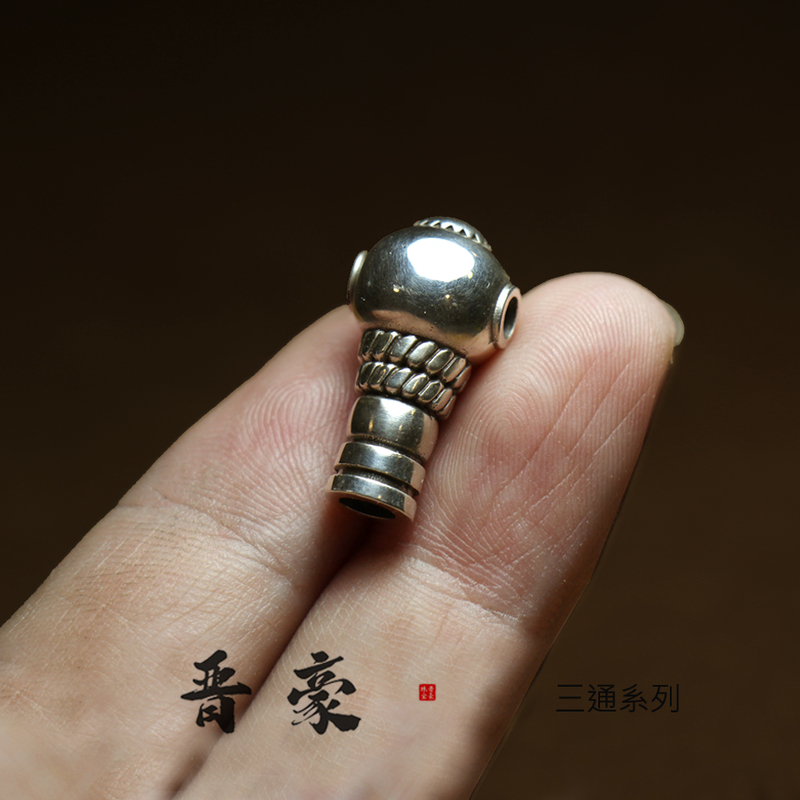 New Model of Submarine Buddha Head Three-Way Connector Launched, Tibetan-Style Jin Hao Bead String Accessories, Clasp, Running Ring, Back Cloud Ornament, Daineng
