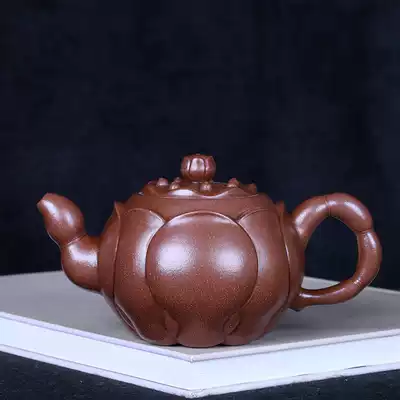 Taiwan circulating old Teapot Yixing Zisha Famous Factory Early Jiang Rong Cultural Revolution handmade lotus seed pot