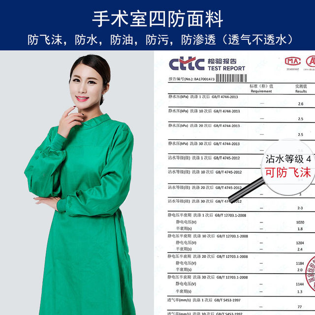 [Anti-Splash] Waterproof Surgical Gown, High-Temperature Resistant, Chlorine Bleach Resistant, Unisex Surgical Gown, Doctor's Gown, Operating Room Isolation Gown