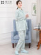 Xuelangguo Pure Cotton Women's Patient Clothing, Patient Pajamas, Hospital Clothing, Women's Long-Sleeved Split Hospital Gown Set