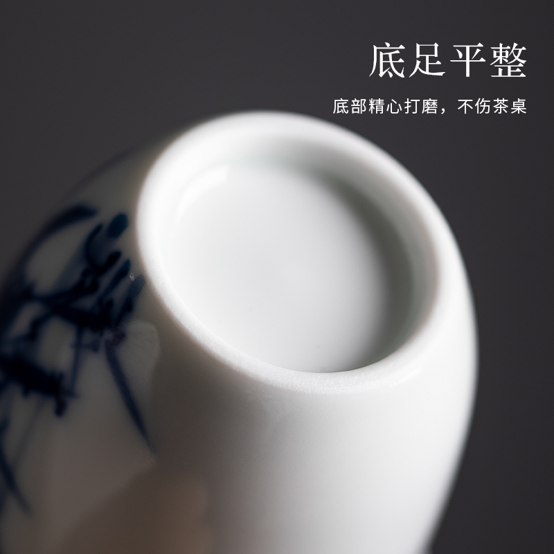 Cloud jingdezhen blue and white porcelain manual operation three cups to use tureen masters cup sample tea cup kung fu tea set