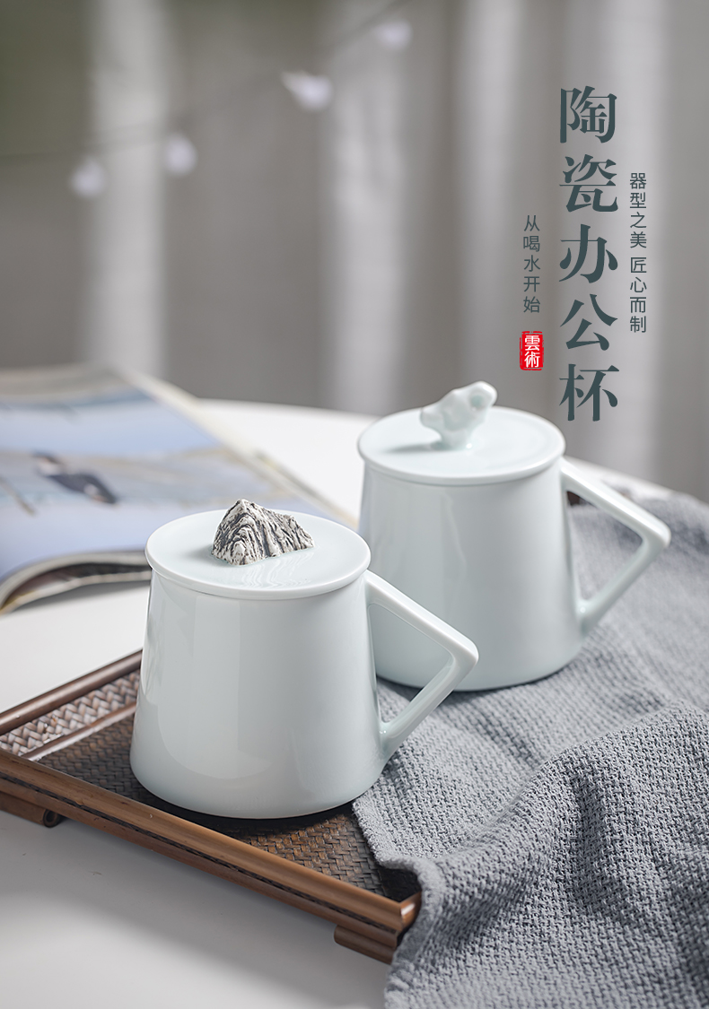 Cloud hill operation manual cup of jingdezhen ceramic mugs creative glass office to send the cup a cups