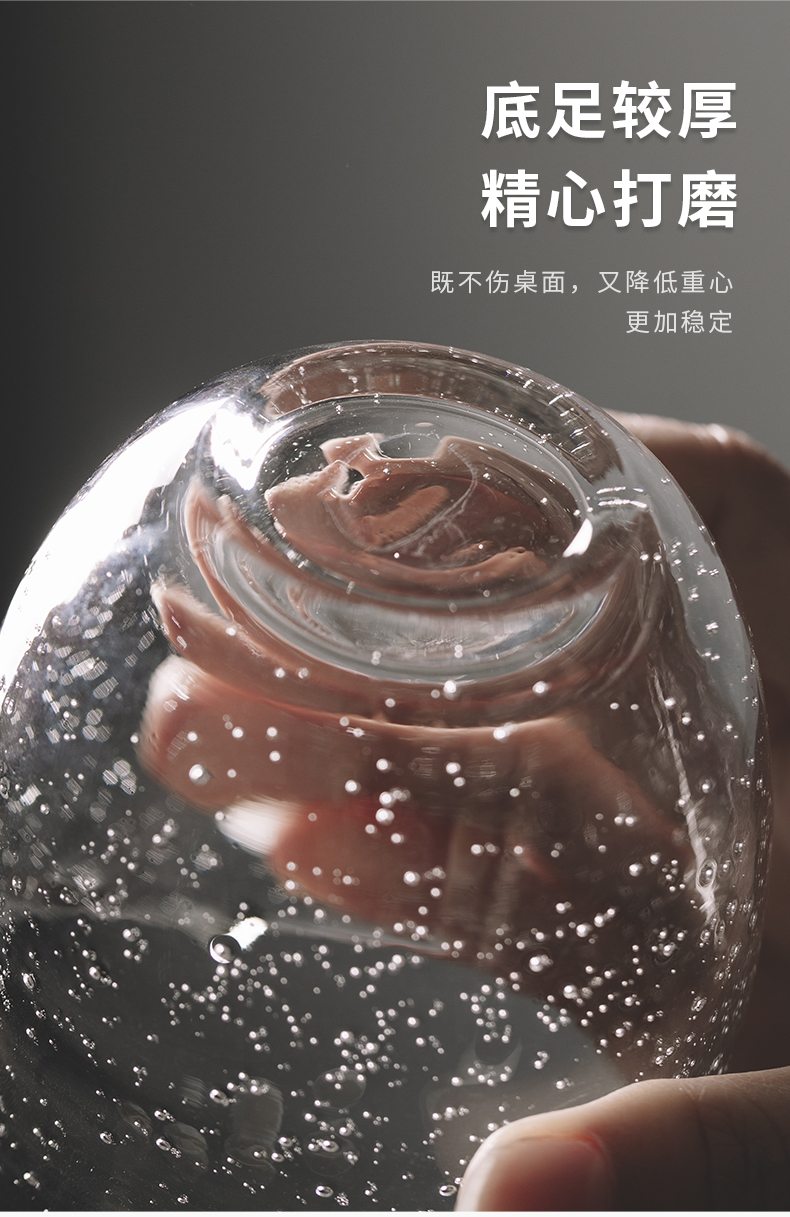 Cloud art of jingdezhen manual heat crystal glass mercifully machine and a cup of tea and a cup of tea sea points kung fu tea set