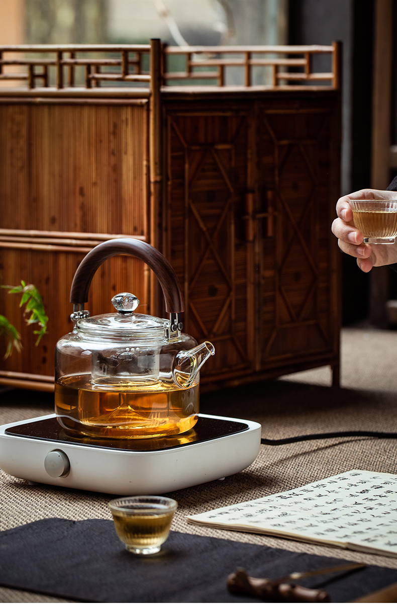 Cloud (high - temperature cooking with thick glass teapot high - capacity'm cooking household cooking kettle the tea, the electric kettle TaoLu