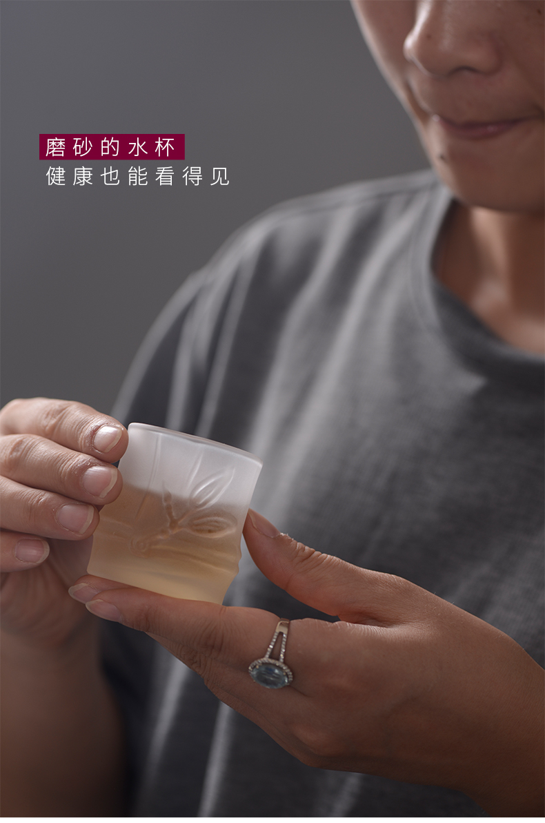Cloud Cloud art of jingdezhen sample tea cup cover buy frosted glass Japanese checking bamboo kung fu tea master CPU