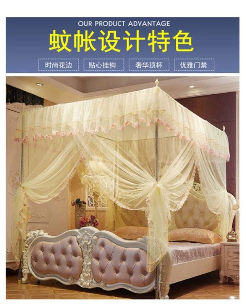 Wen lưới chủ tài khoản mộ dòng đậm tài khoản đăng giường 1,5m 1,2m 1,8 * 2,0 muỗi tuyệt vọng tài khoản Jiao g - Lưới chống muỗi mùng ngủ cho bé