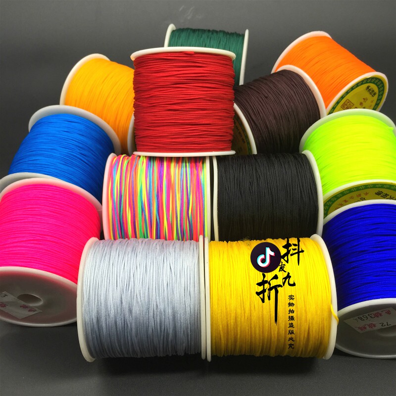 No. 72 line jade line red rope hand braided rope beaded rope pendant lanyard red line rope diy hand-woven line