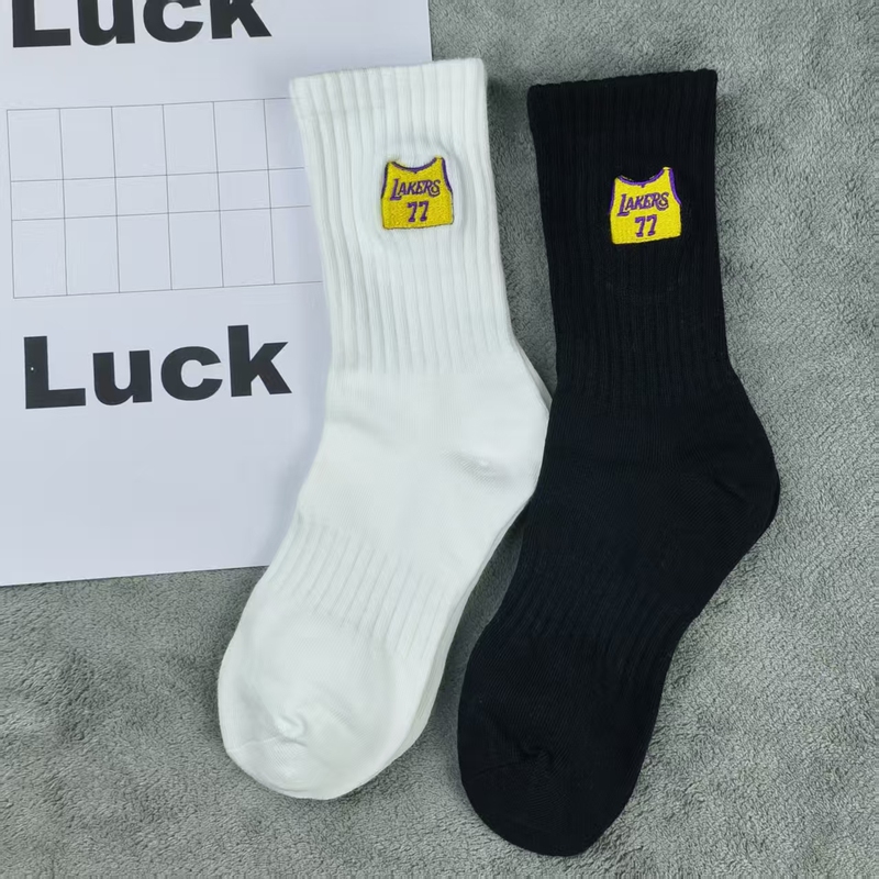 Pure Cotton Socks, Doncic Lakers Jersey Style, Trendy Training Running Sports Socks for Sports Students and Teenagers