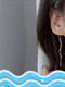 프랑스 디자인 대형 물결 이어 케이블 슬리밍 술집 이어링 티타늄 스틸 18K 골드 라이트 고급 세련된 고급 귀걸이