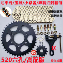 Horizon Motorcycle Oil Seal Jacket Chain Sports Car Small Ninja chain disc Fujiang Long 520 Gold oil seal chain 5 6 holes