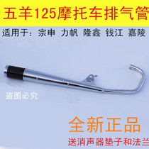 Suitable for WY motorcycle exhaust pipe Zongshen Lifan Loncin Qianjiang Jialing 125 muffler exhaust pipe