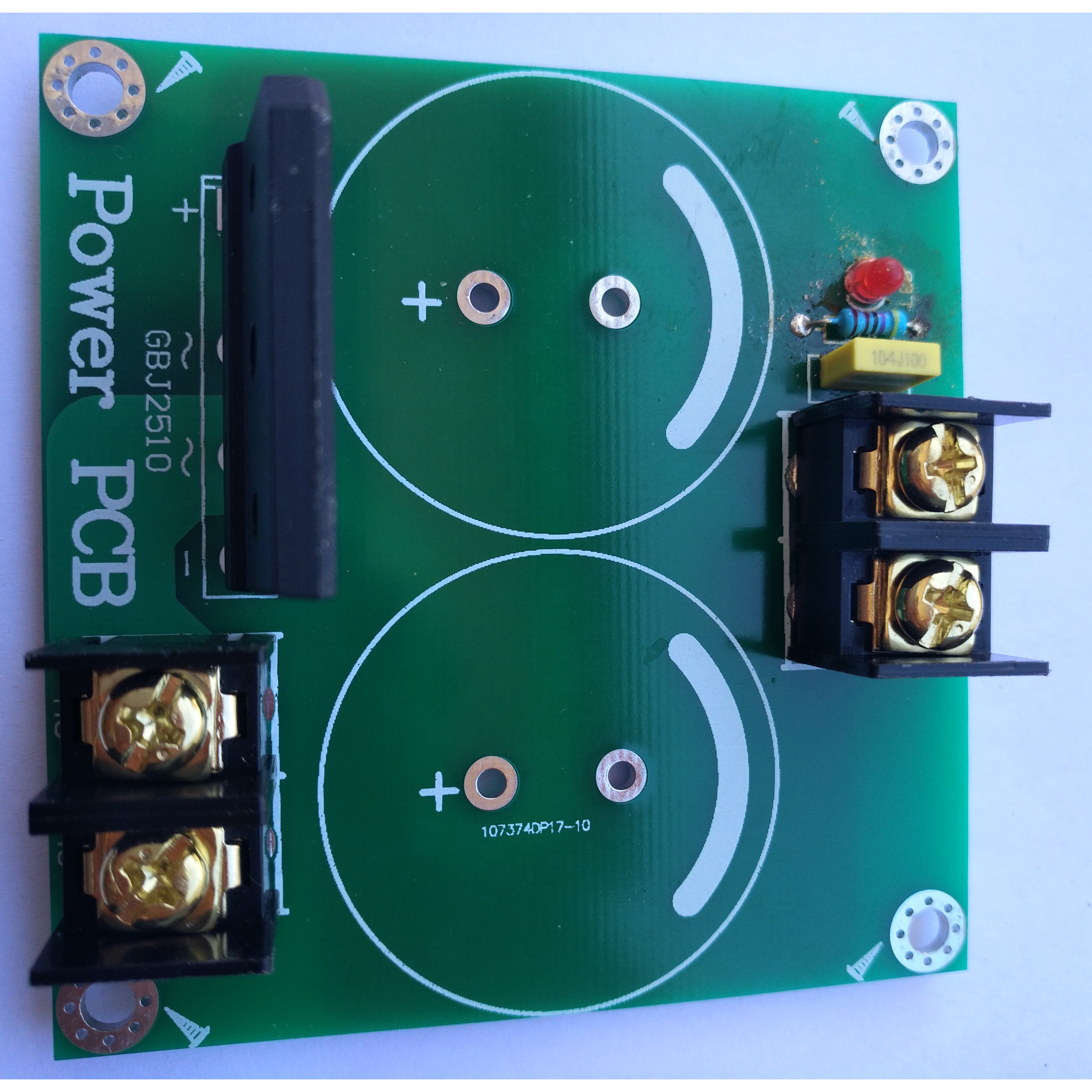 Empty board Single group high-power amplifier single-bridge rectifier filter power supply board PCB (35mm capacitor position*2)