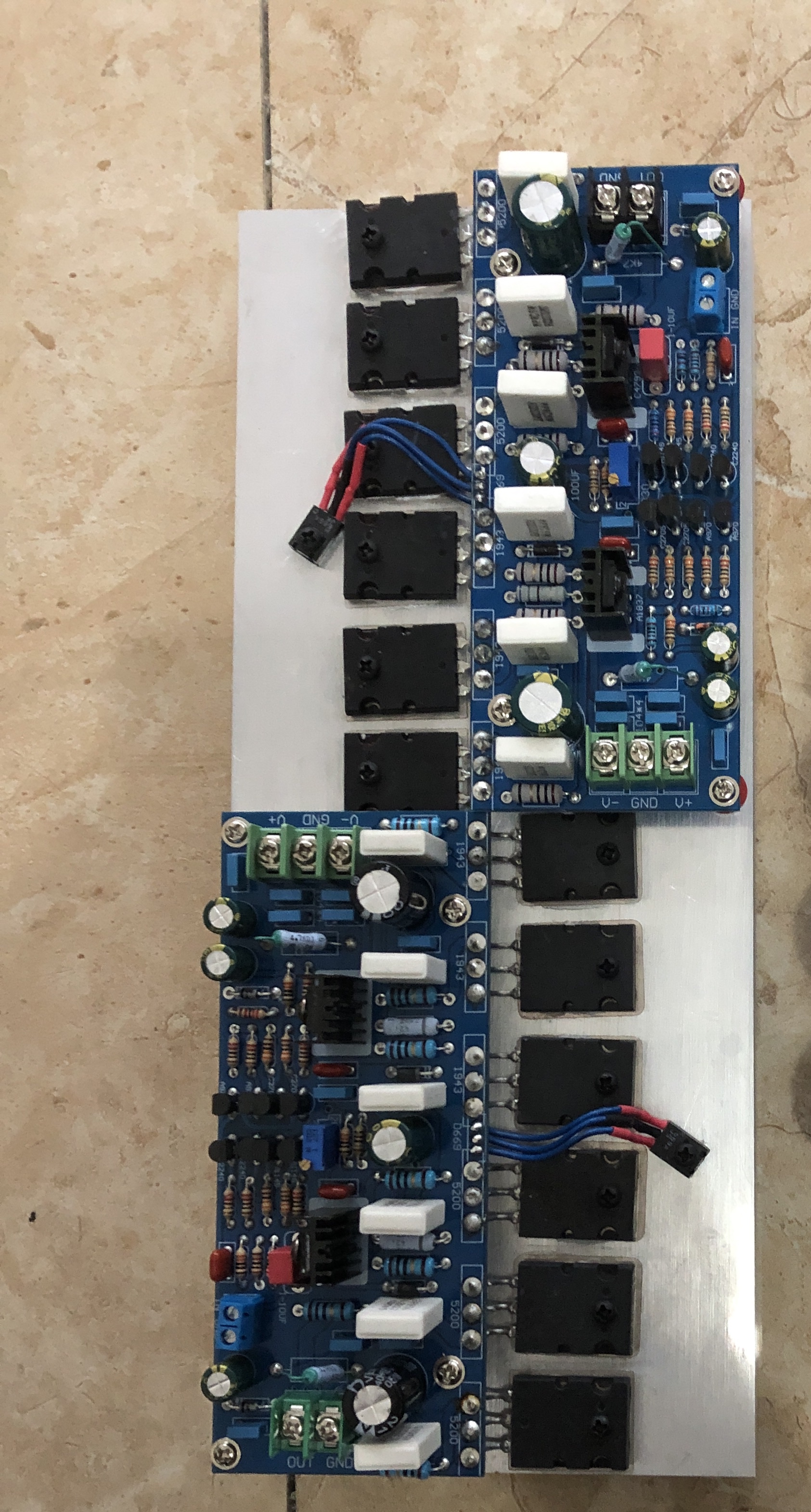 Mono 300W power amplifier board 1943 5200 high power Toshiba tube-to-tube post-stage power amplifier board PCB empty version