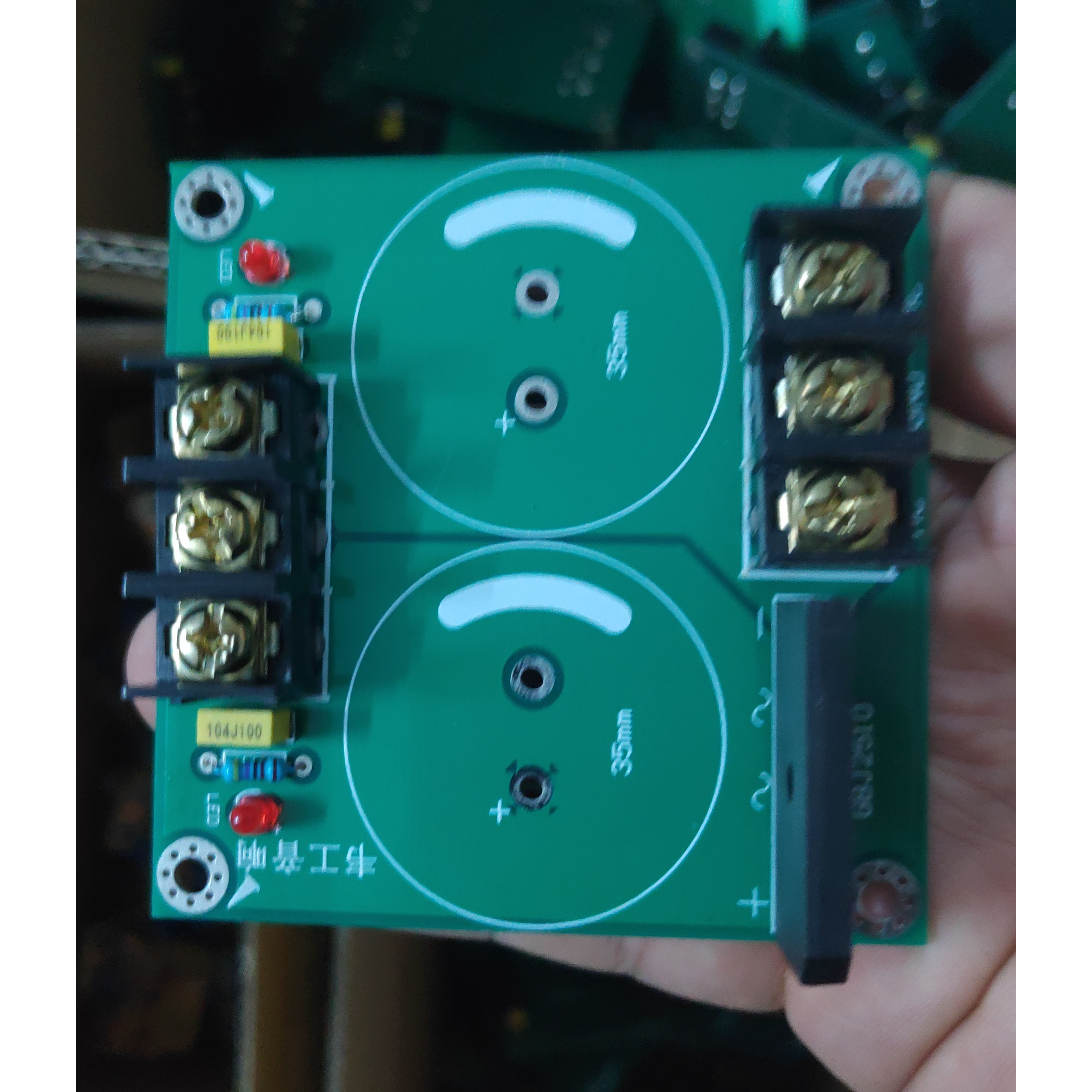 Empty board High power amplifier single bridge rectifier filter power supply board PCB (35mm capacitance * 2)