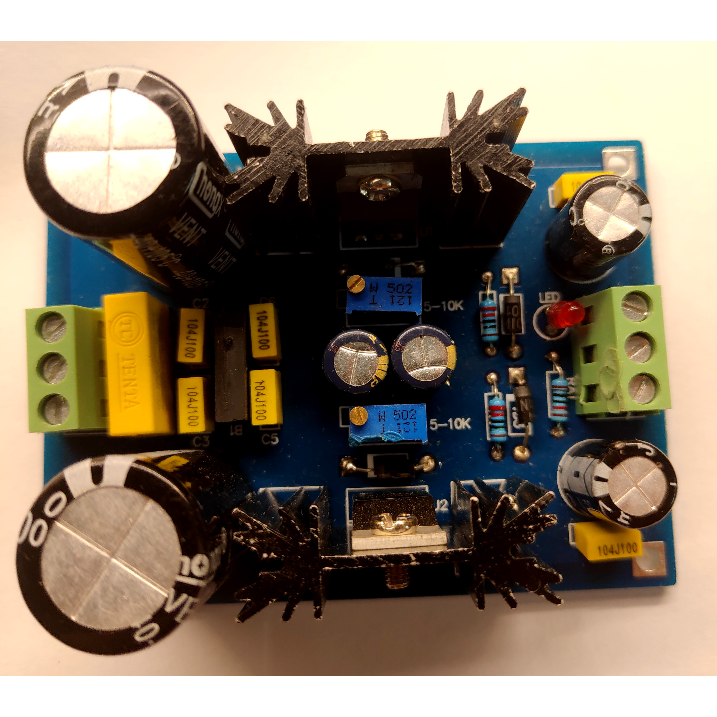 LM317 LM337 adjustable filter power supply kit board continuous adjustable voltage output suitable for the front stage