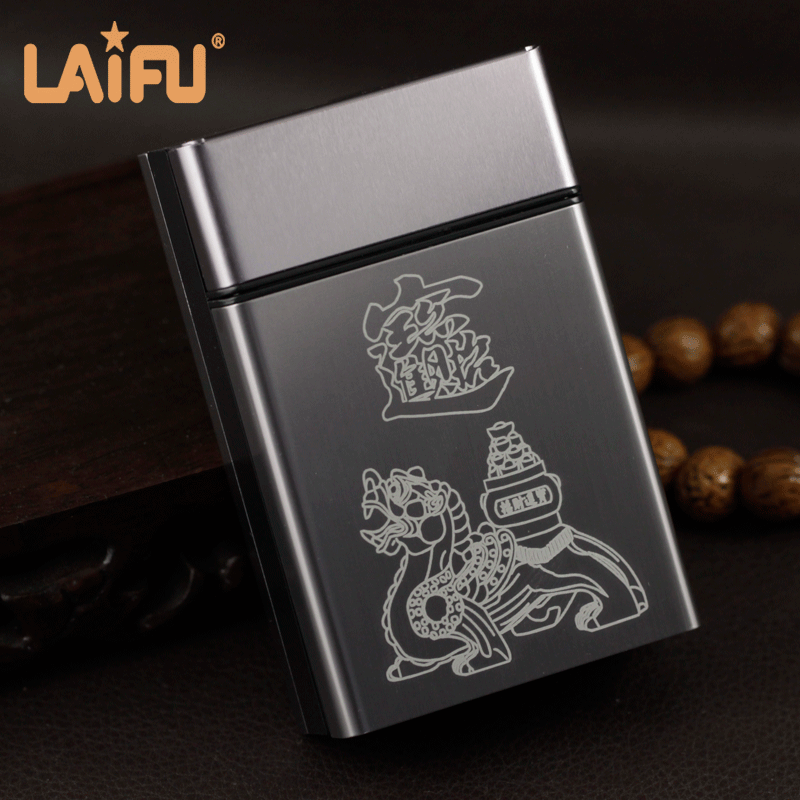 Soft Packs Apply Tobacco Box To Fufu Box Classic Lettering Creative Gift Giving 20 Loaded Ultra Thin Men Laser Micro-Engraving