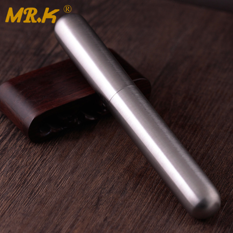 MR K thickened stainless steel cigar moisturizing tube box cylindrical single-branch portable business metal smoked gift boutique