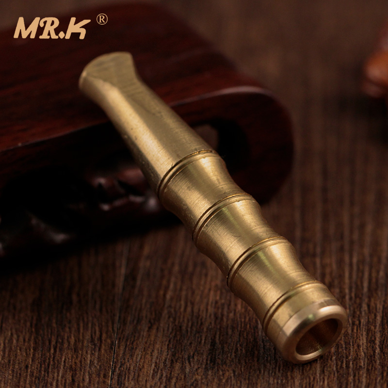 Thick and thin dual-use MR K pure copper bamboo cigarette holder circulating filter can be cleaned filter cigarette holder gift idea