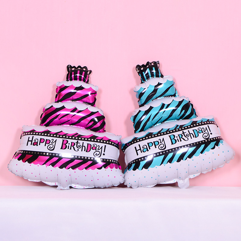 Birthday decoration Party decoration cake aluminum film balloon scene decoration Baby year-old venue banquet Children's balloon