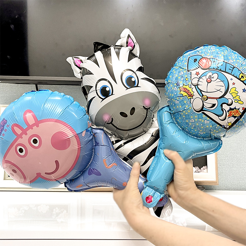 Children's birthday decoration balloon party supplies scene layout hand-held stick toy baby's first birthday cheer stick